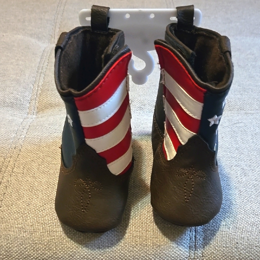 Patriotic Kids Cowboy Boots 6-9 month